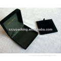 black hinged velvet ring box